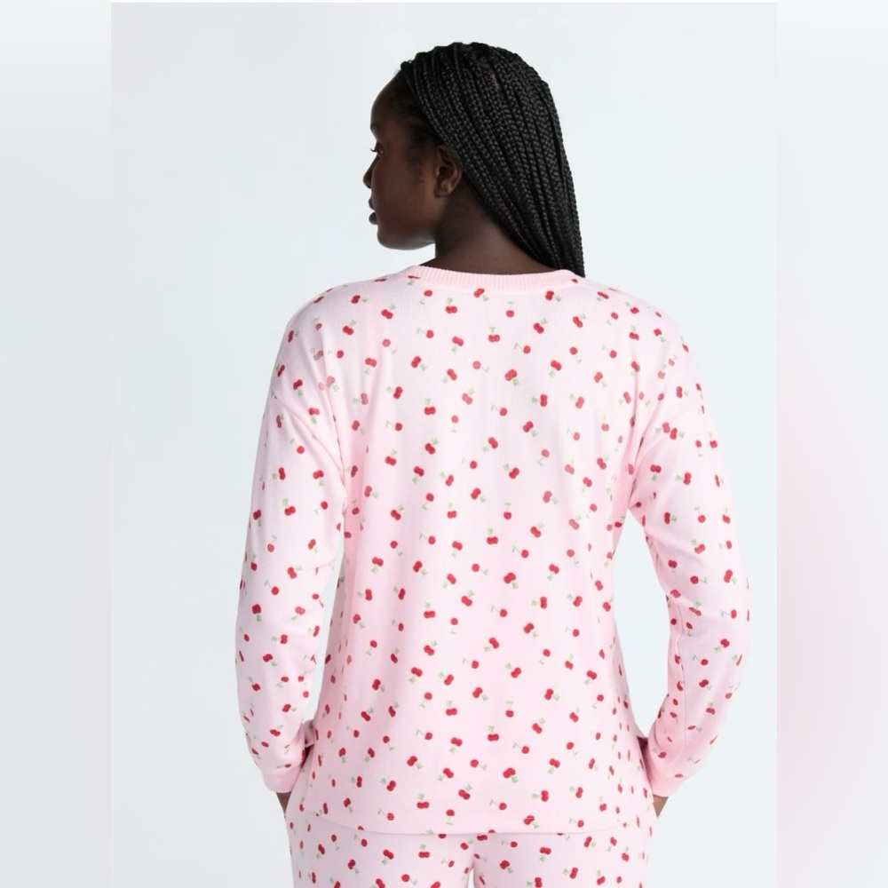Joyspun Cherry Hacci Knit Sleep Lounge Top XL 16-18 Pink Strawberry Smoothie NWT - Picture 3 of 12